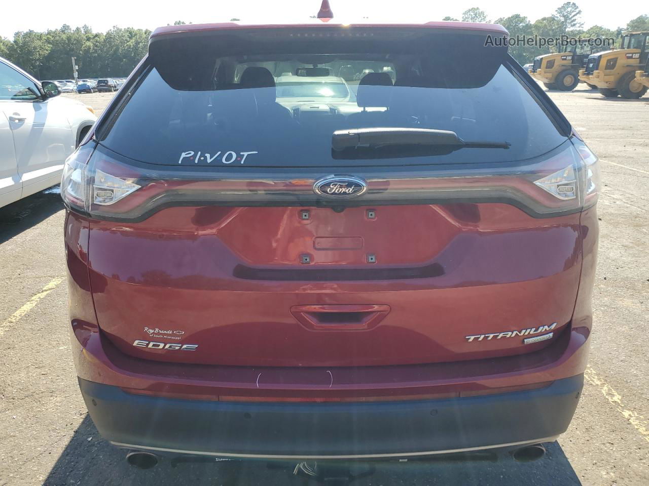 2017 Ford Edge Titanium Red vin: 2FMPK3K96HBB14600