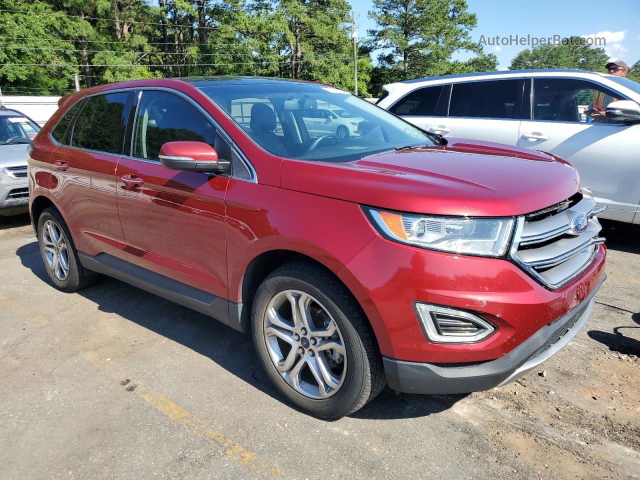 2017 Ford Edge Titanium Red vin: 2FMPK3K96HBB14600