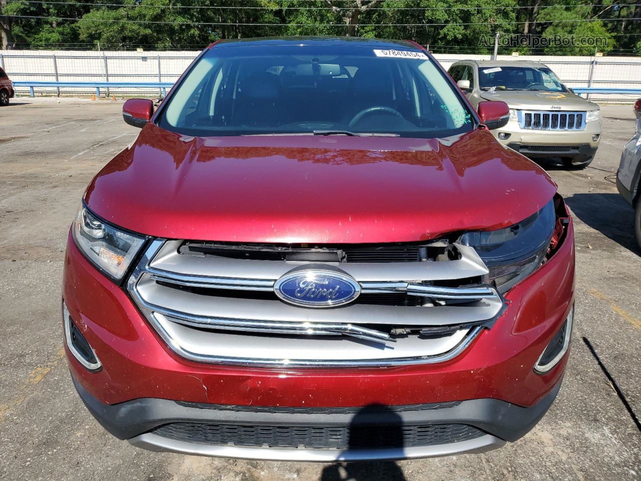 2017 Ford Edge Titanium Red vin: 2FMPK3K96HBB14600