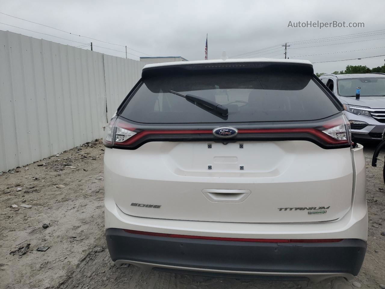 2017 Ford Edge Titanium White vin: 2FMPK3K96HBC51570