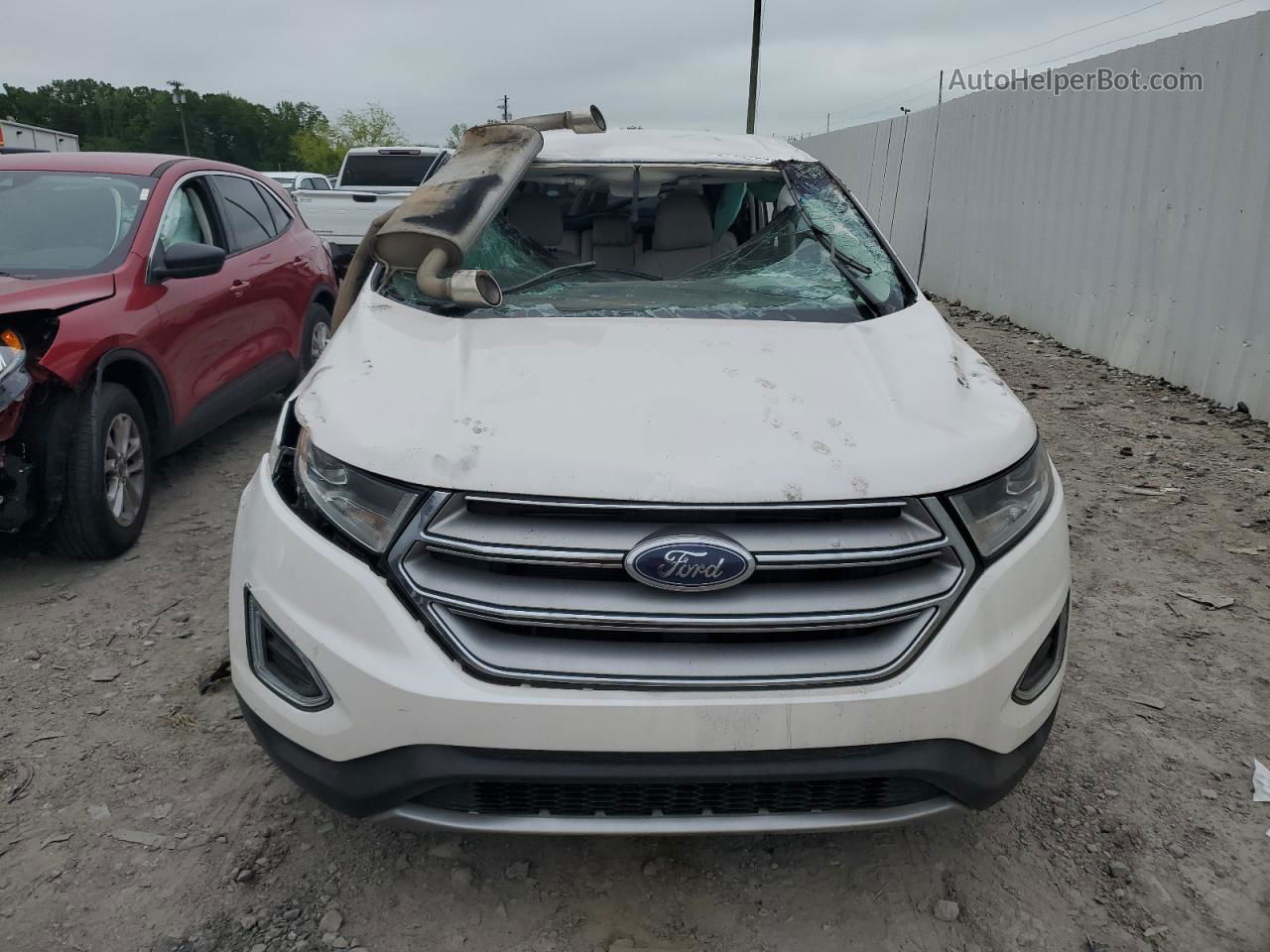 2017 Ford Edge Titanium White vin: 2FMPK3K96HBC51570