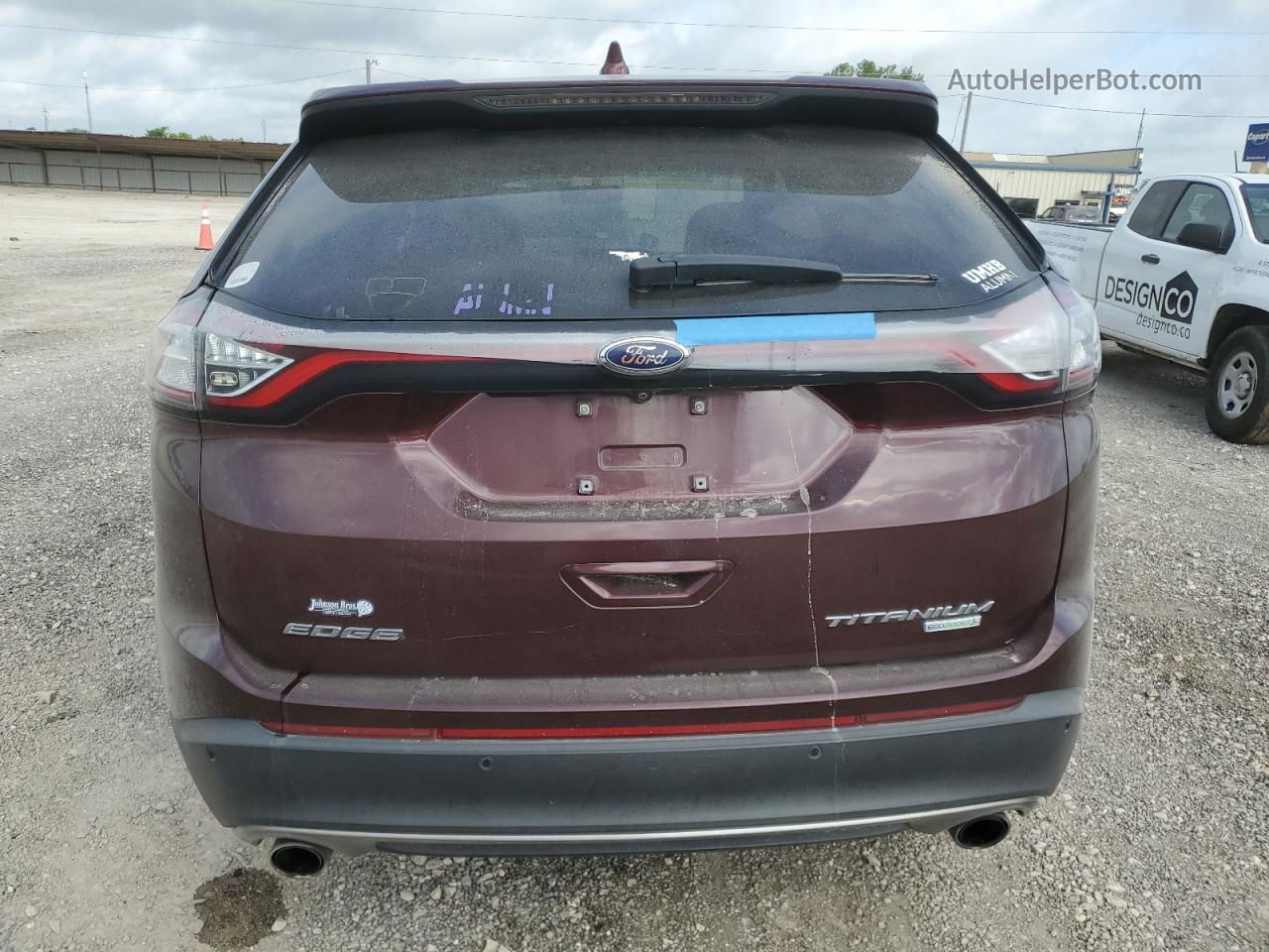 2017 Ford Edge Titanium Burgundy vin: 2FMPK3K96HBC54615