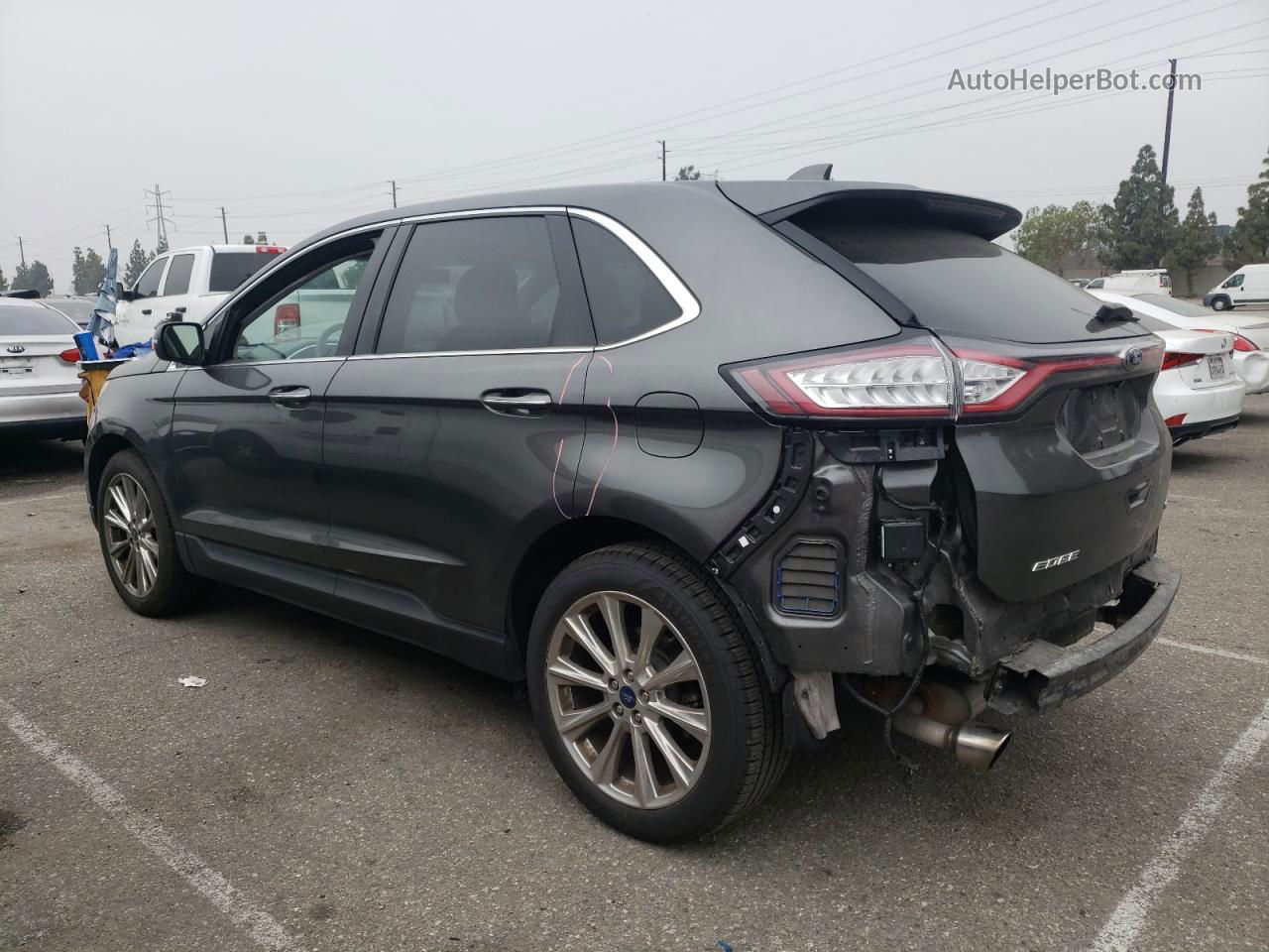 2018 Ford Edge Titanium Gray vin: 2FMPK3K96JBC23516