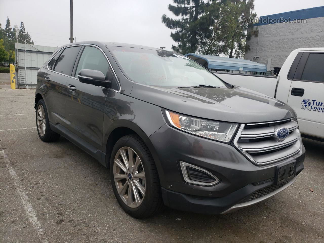 2018 Ford Edge Titanium Серый vin: 2FMPK3K96JBC23516