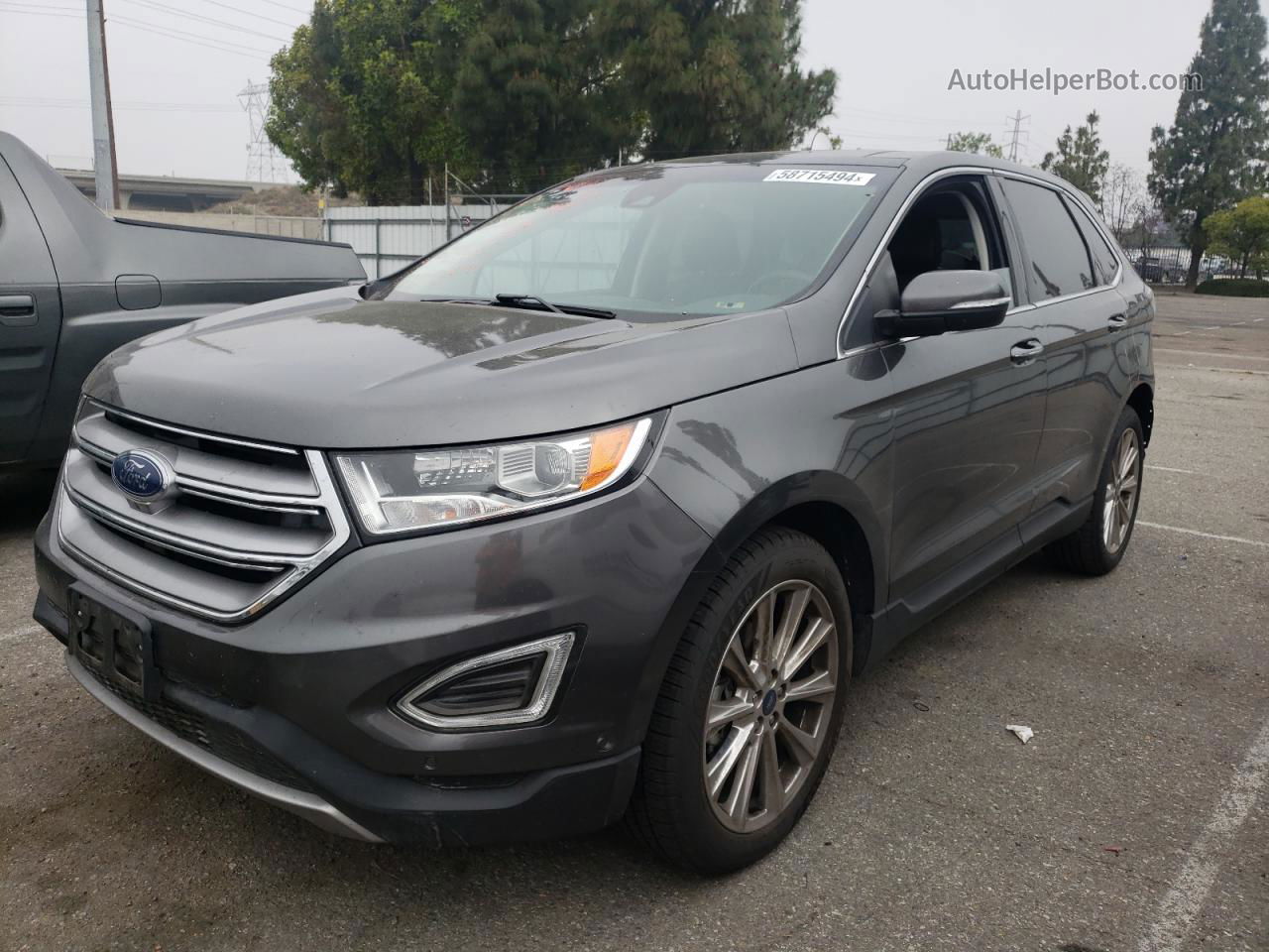 2018 Ford Edge Titanium Gray vin: 2FMPK3K96JBC23516