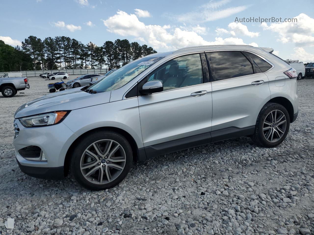 2019 Ford Edge Titanium Silver vin: 2FMPK3K96KBB59334