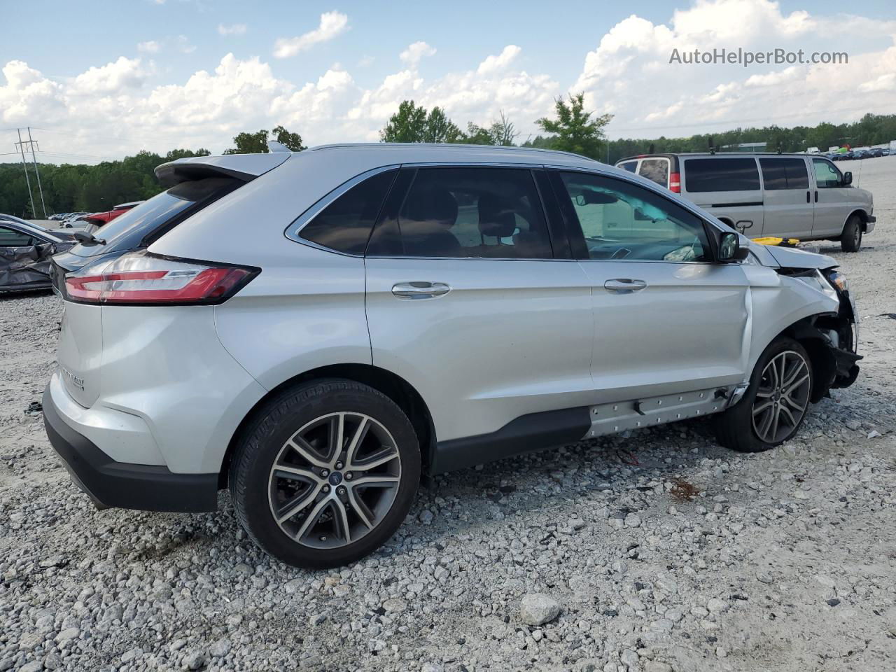 2019 Ford Edge Titanium Silver vin: 2FMPK3K96KBB59334