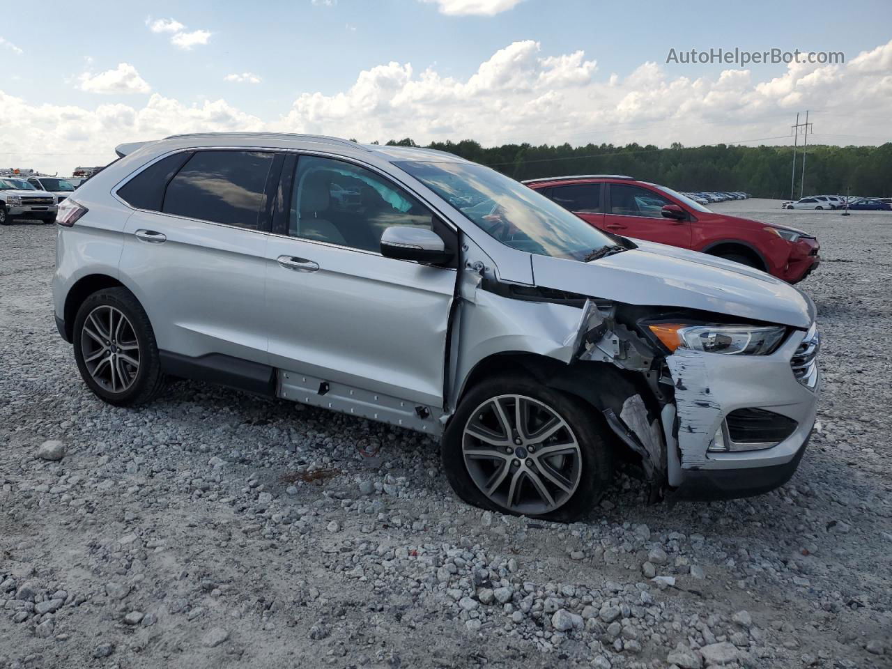 2019 Ford Edge Titanium Silver vin: 2FMPK3K96KBB59334