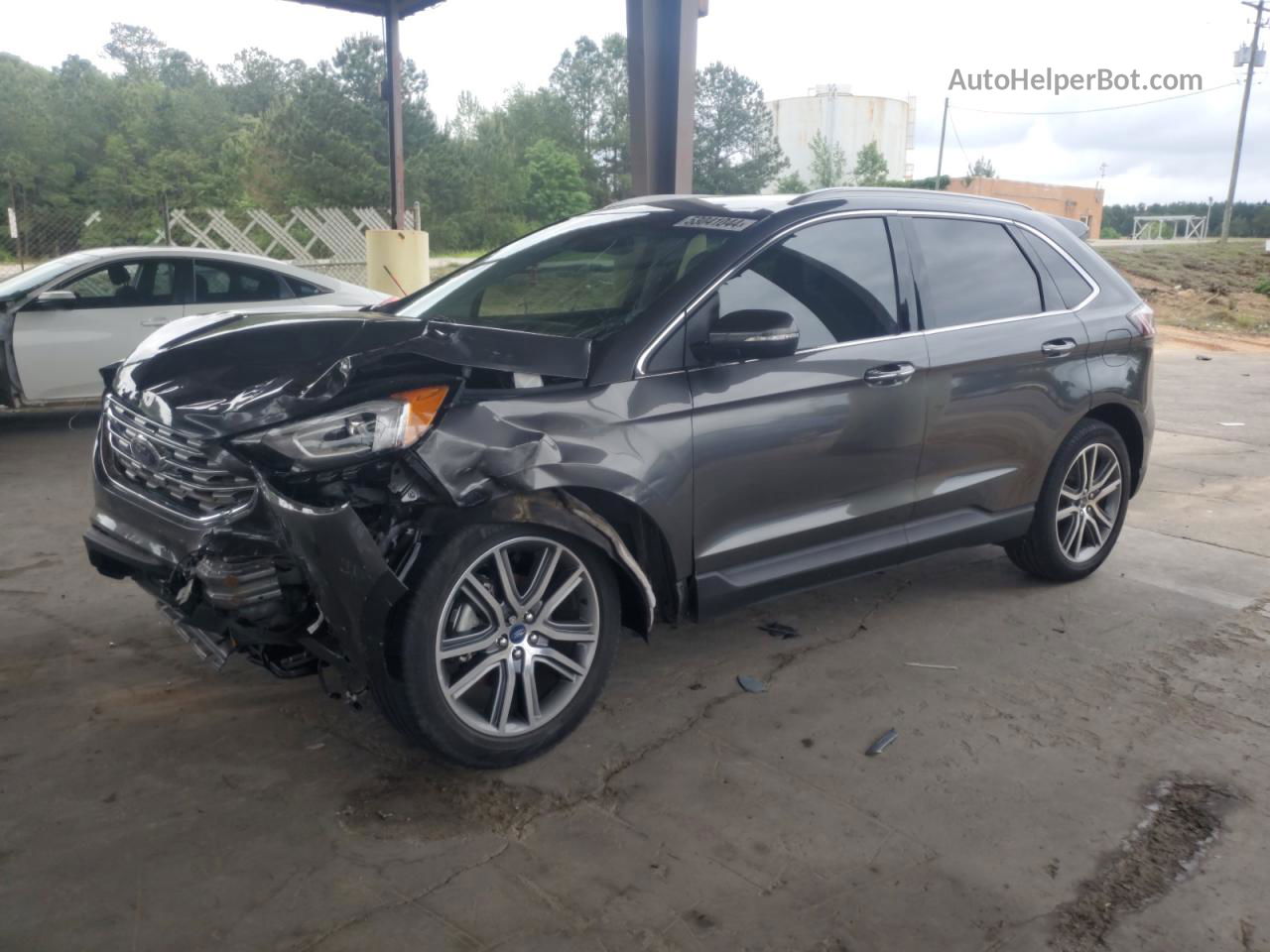 2019 Ford Edge Titanium Gray vin: 2FMPK3K96KBC05177