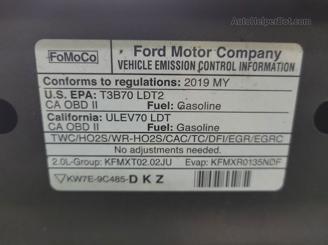 2019 Ford Edge Titanium Неизвестно vin: 2FMPK3K96KBC49633