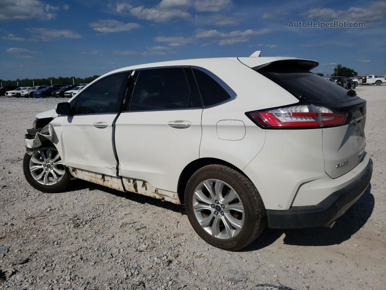 2020 Ford Edge Titanium White vin: 2FMPK3K96LBA04767