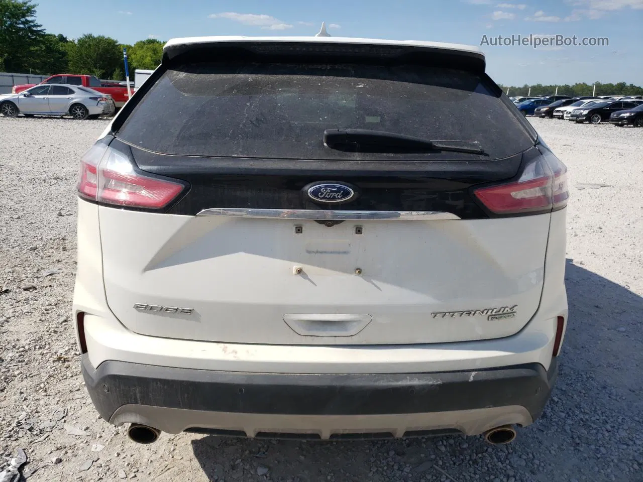 2020 Ford Edge Titanium White vin: 2FMPK3K96LBA04767