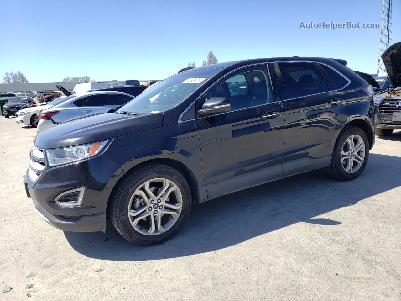 2017 Ford Edge Titanium Black vin: 2FMPK3K97HBB57973