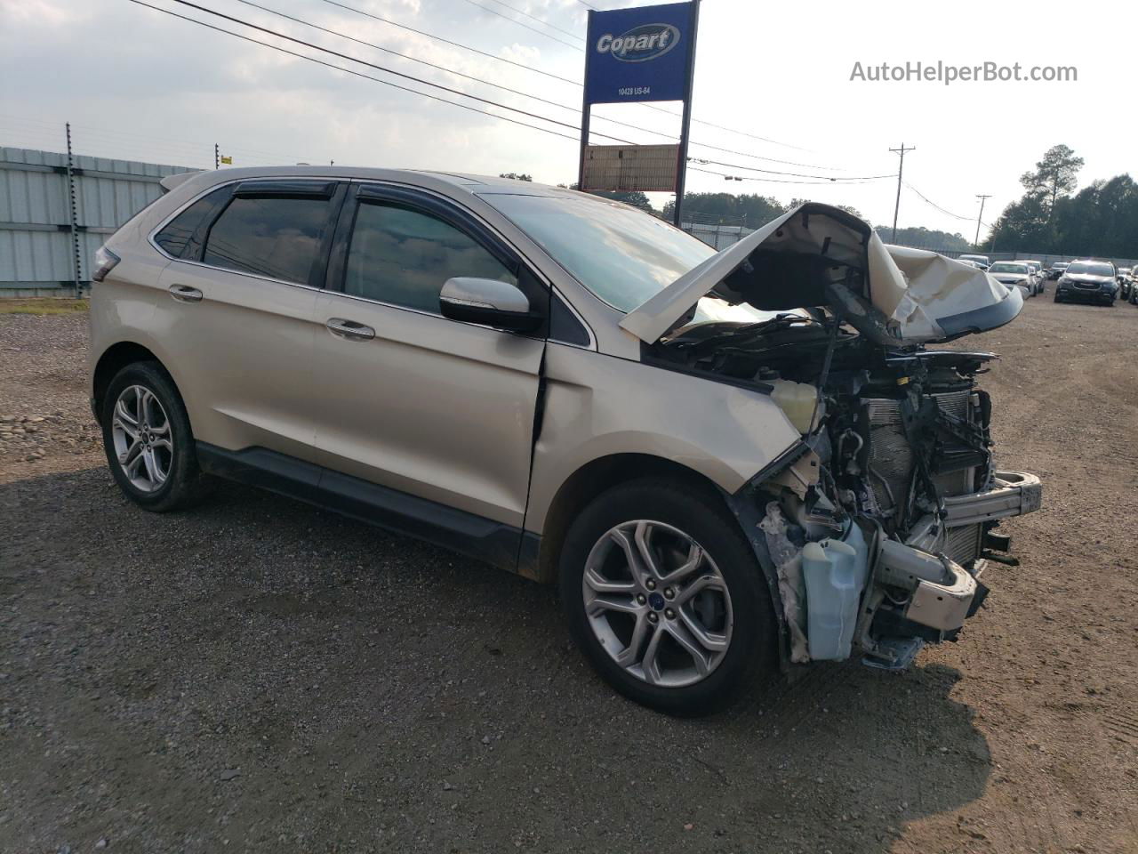 2017 Ford Edge Titanium Золотой vin: 2FMPK3K97HBC03236