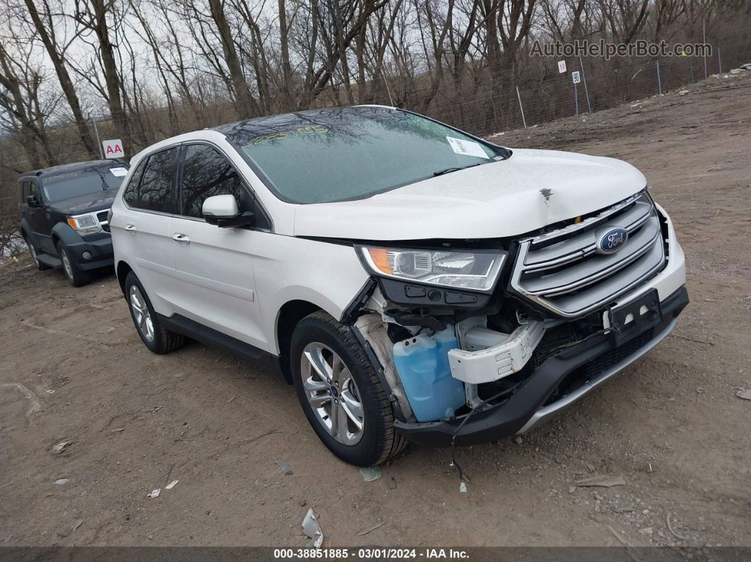 2018 Ford Edge Titanium White vin: 2FMPK3K97JBC39577