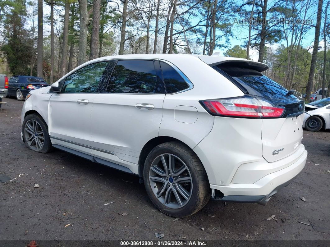 2019 Ford Edge Titanium White vin: 2FMPK3K97KBC16317