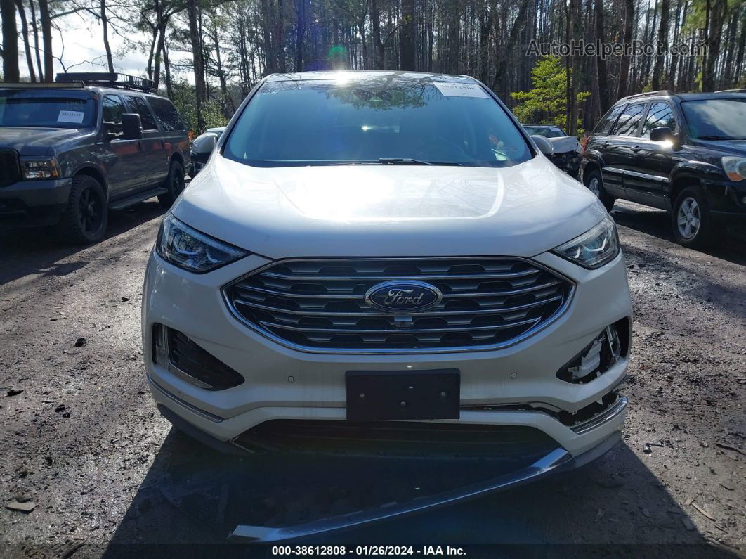 2019 Ford Edge Titanium White vin: 2FMPK3K97KBC16317