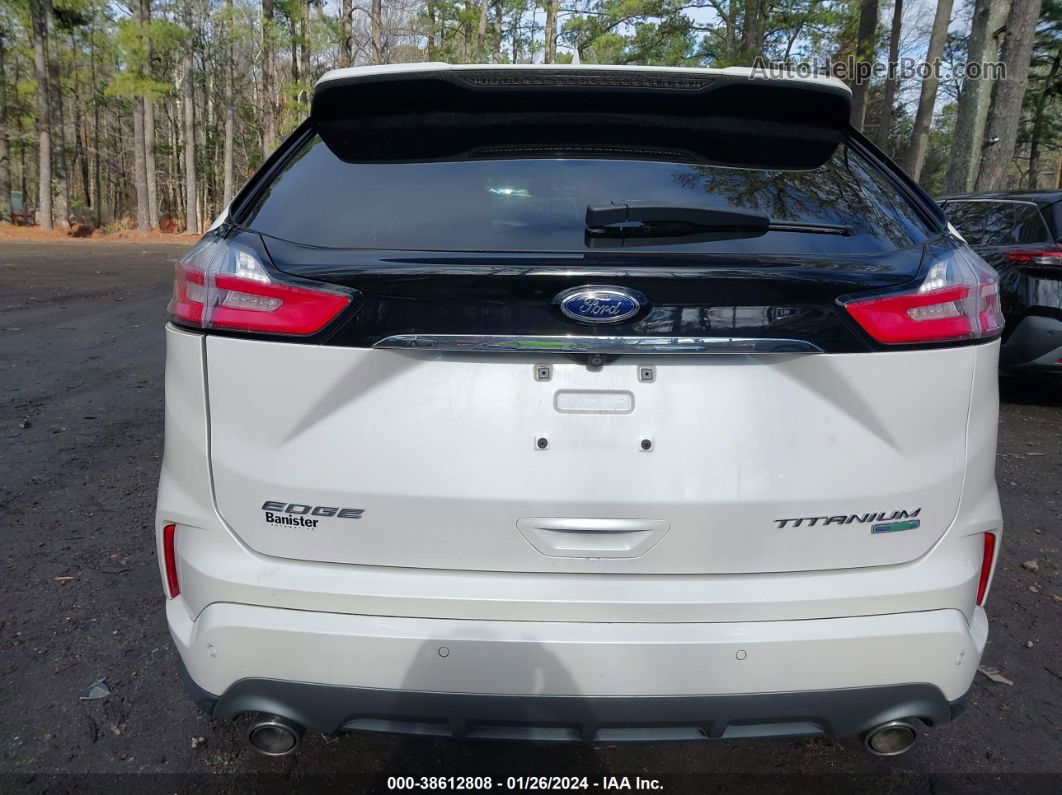 2019 Ford Edge Titanium White vin: 2FMPK3K97KBC16317