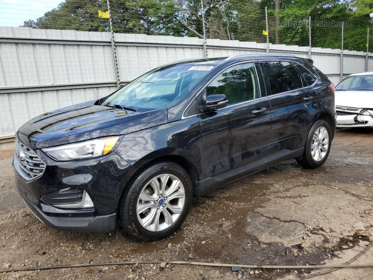 2020 Ford Edge Titanium Черный vin: 2FMPK3K97LBA15941