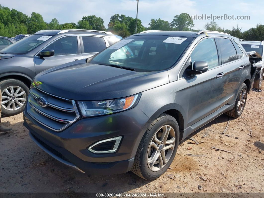 2016 Ford Edge Titanium Gray vin: 2FMPK3K98GBB47693