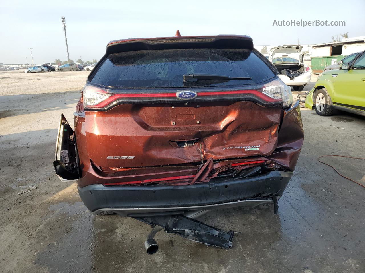 2016 Ford Edge Titanium Burgundy vin: 2FMPK3K98GBC56641