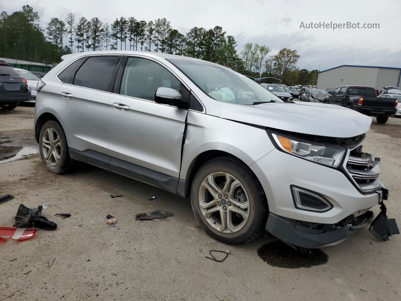 2017 Ford Edge Titanium Silver vin: 2FMPK3K98HBB57738