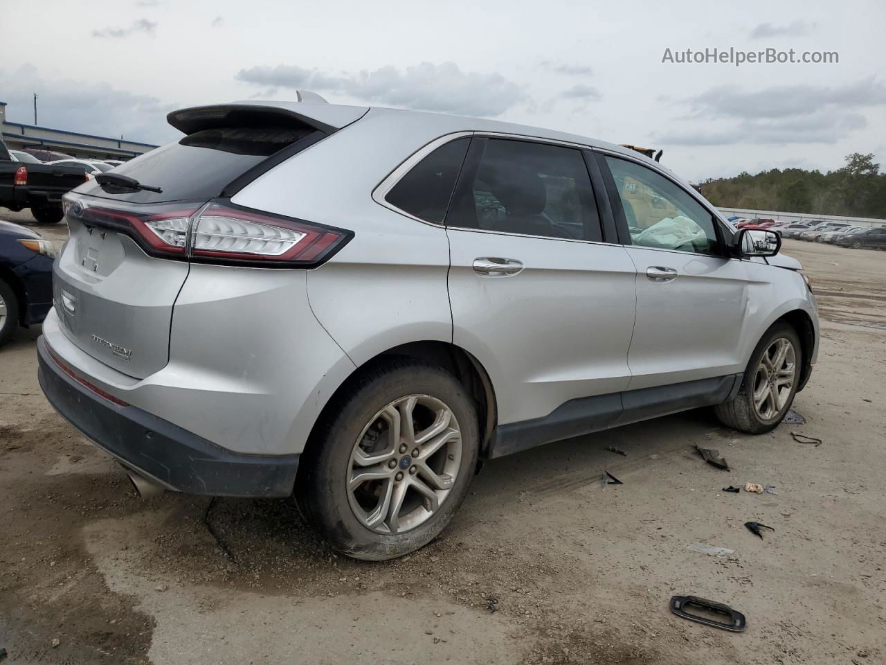 2017 Ford Edge Titanium Silver vin: 2FMPK3K98HBB57738