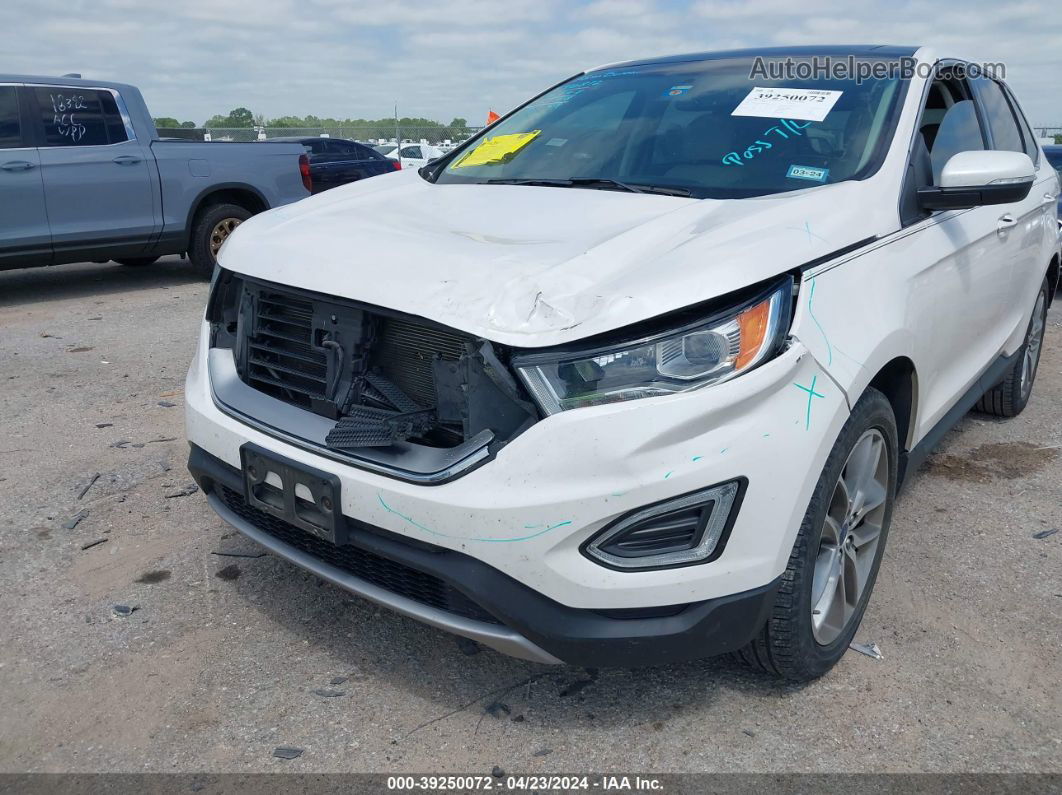 2017 Ford Edge Titanium White vin: 2FMPK3K98HBB79416