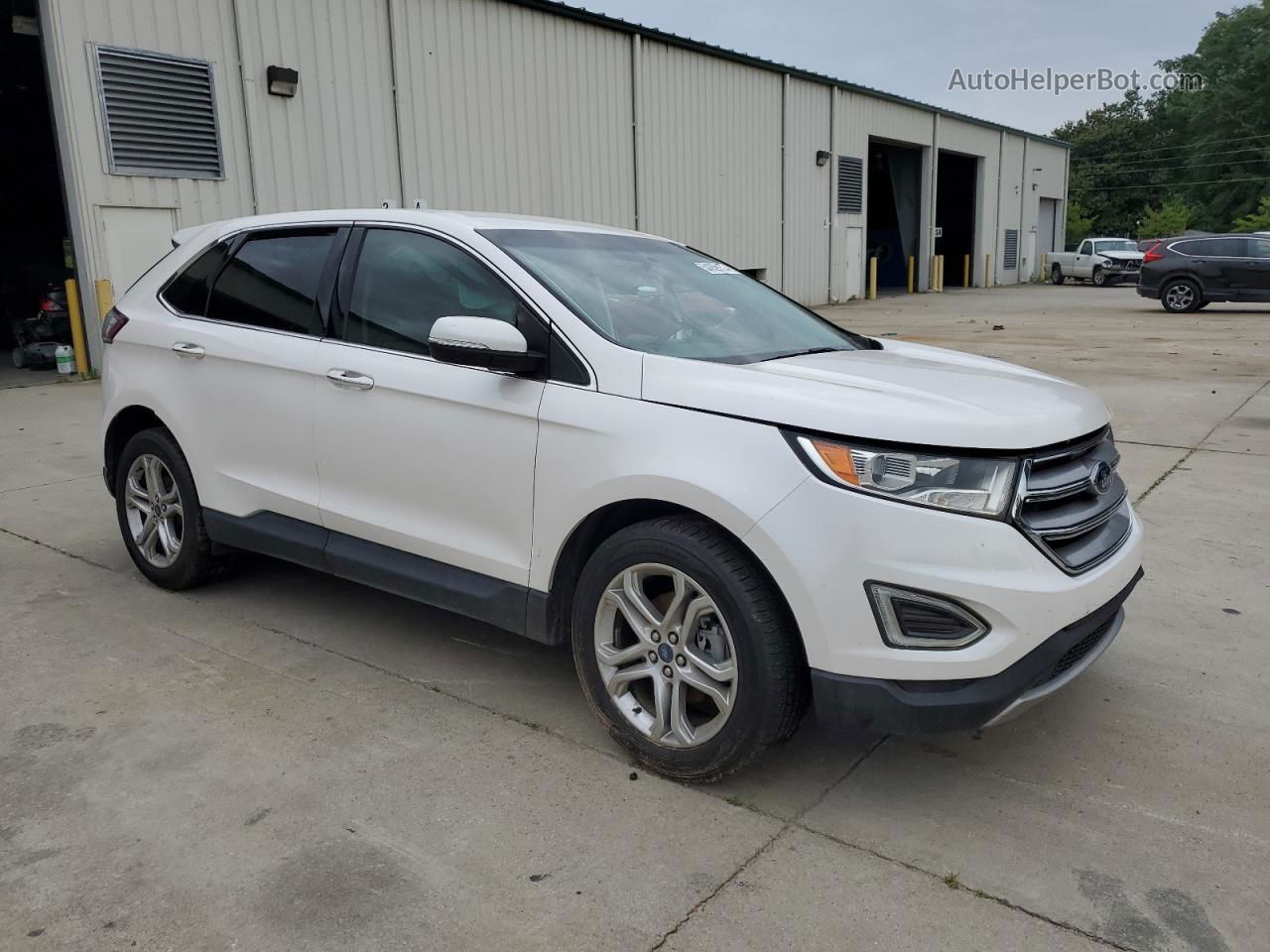 2017 Ford Edge Titanium White vin: 2FMPK3K98HBC14262