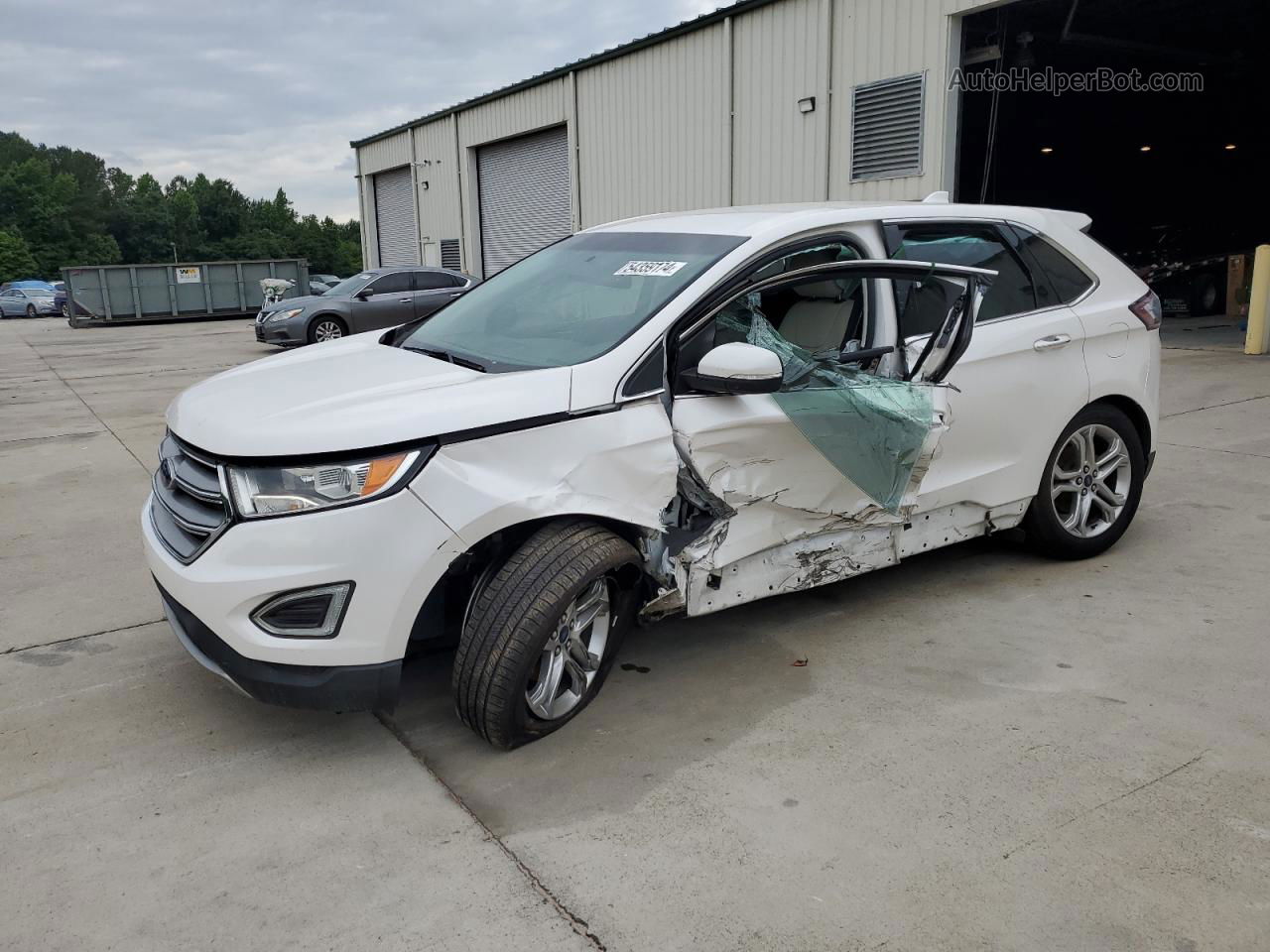 2017 Ford Edge Titanium White vin: 2FMPK3K98HBC14262