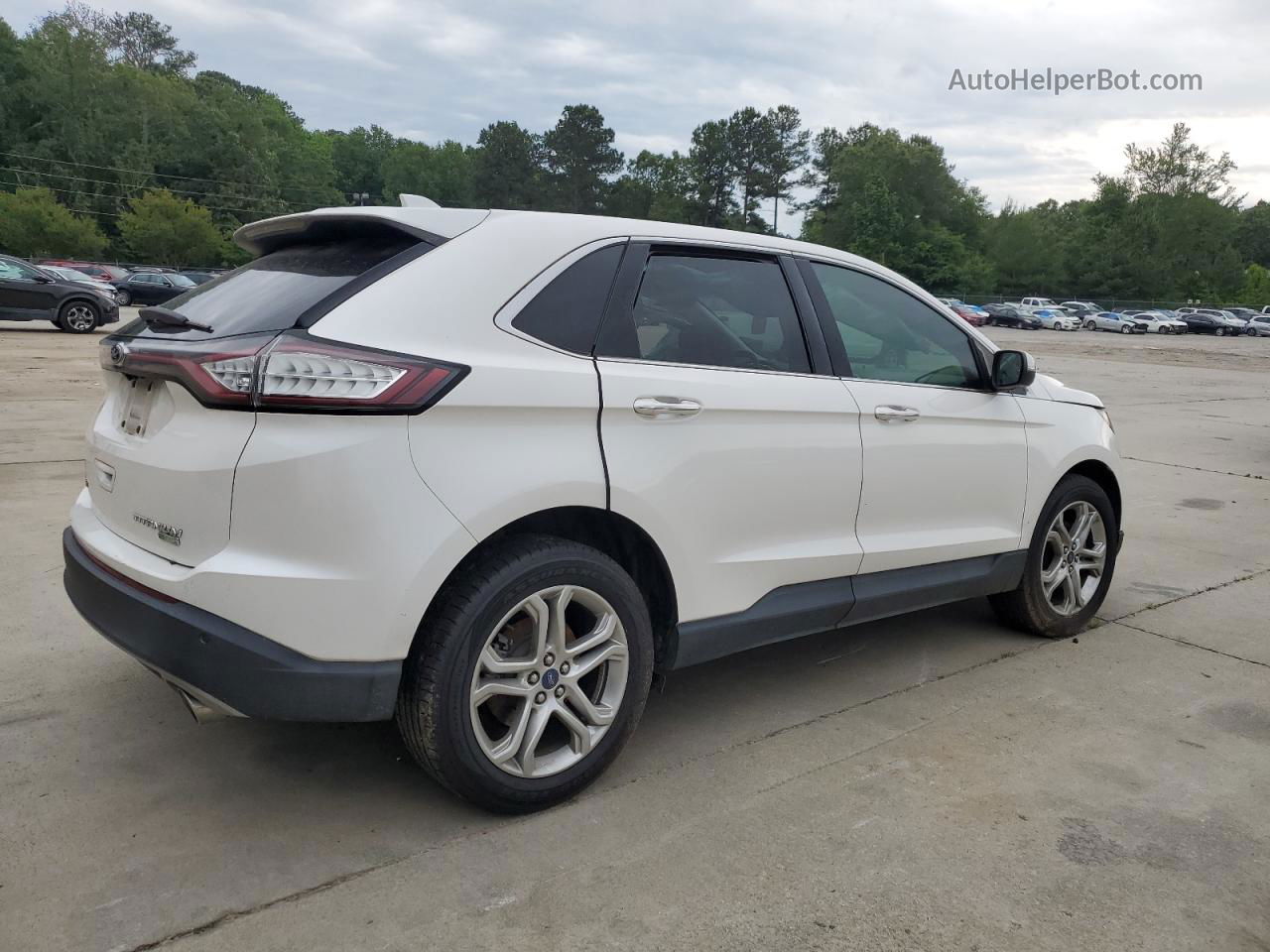 2017 Ford Edge Titanium White vin: 2FMPK3K98HBC14262