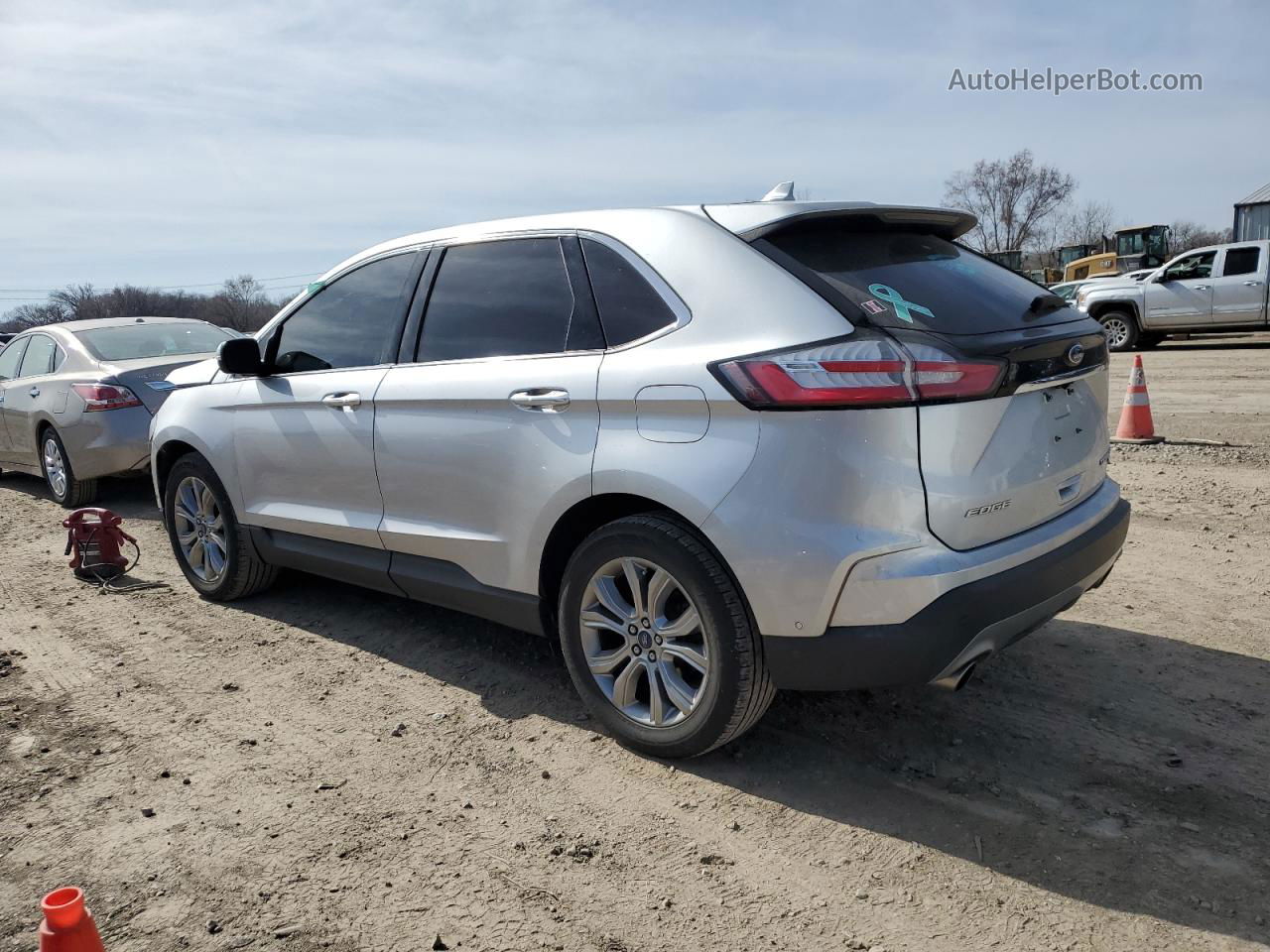 2019 Ford Edge Titanium Silver vin: 2FMPK3K98KBB54720