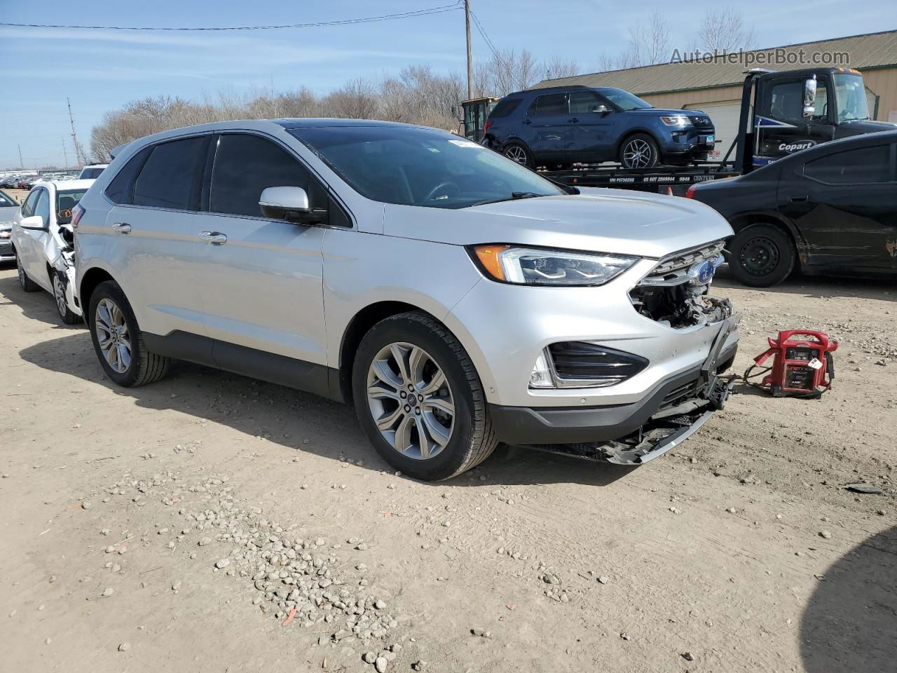 2019 Ford Edge Titanium Silver vin: 2FMPK3K98KBB54720