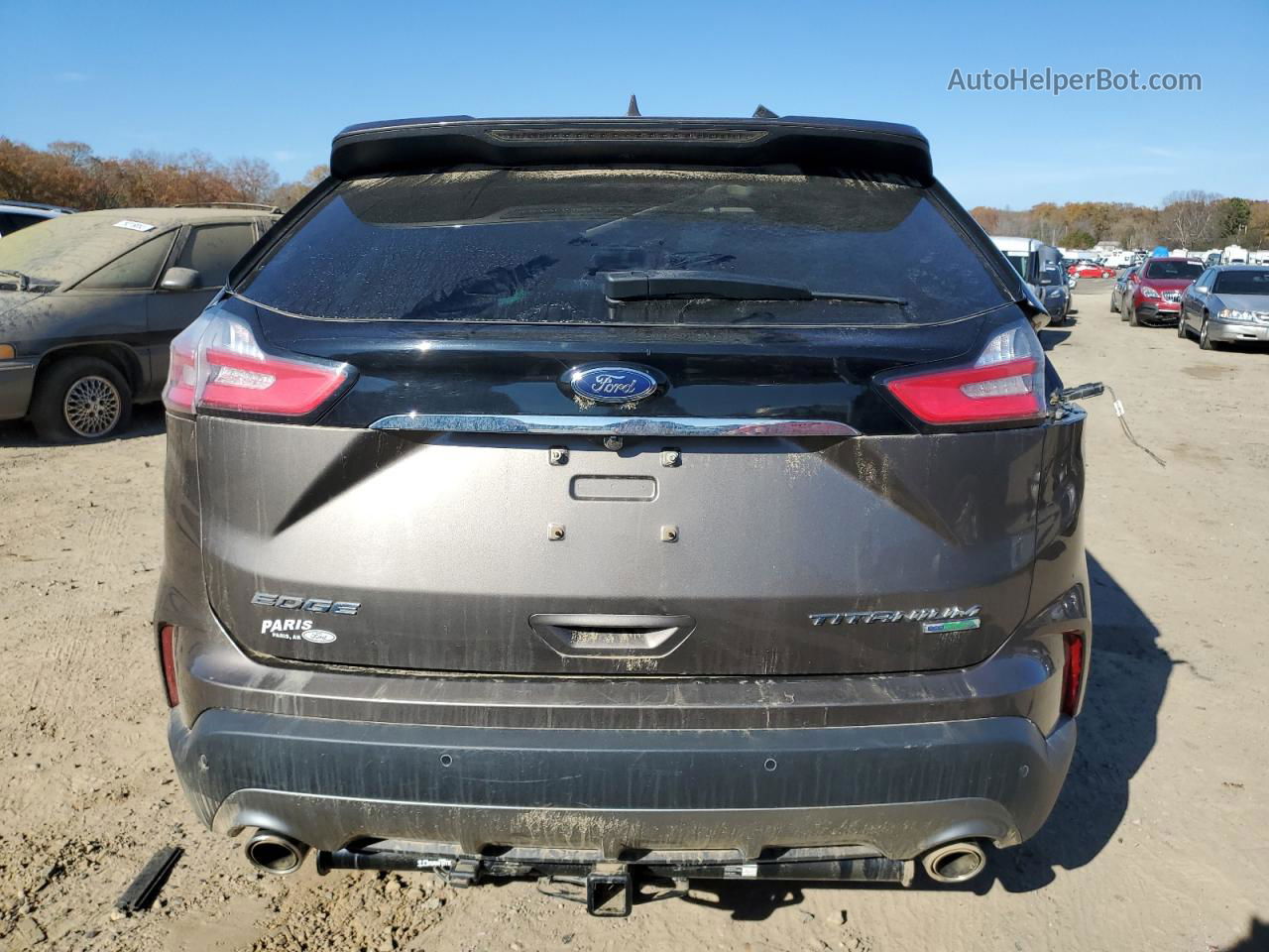 2019 Ford Edge Titanium Коричневый vin: 2FMPK3K98KBB55401