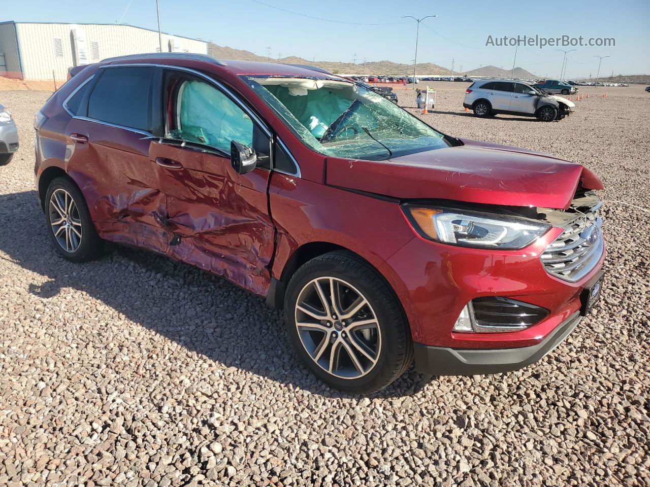 2019 Ford Edge Titanium Red vin: 2FMPK3K98KBC74209