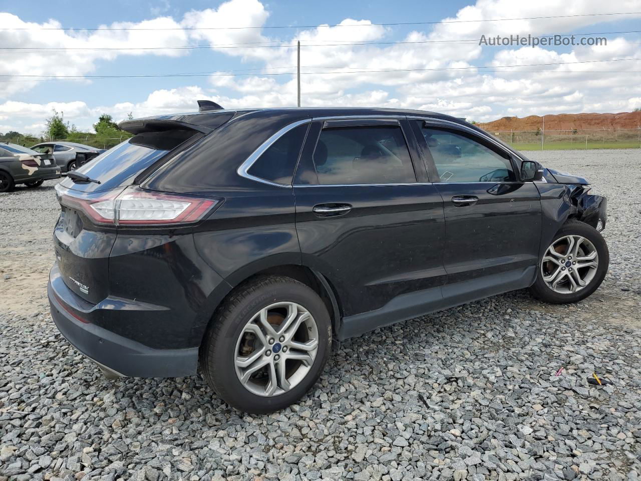 2016 Ford Edge Titanium Черный vin: 2FMPK3K99GBB42602