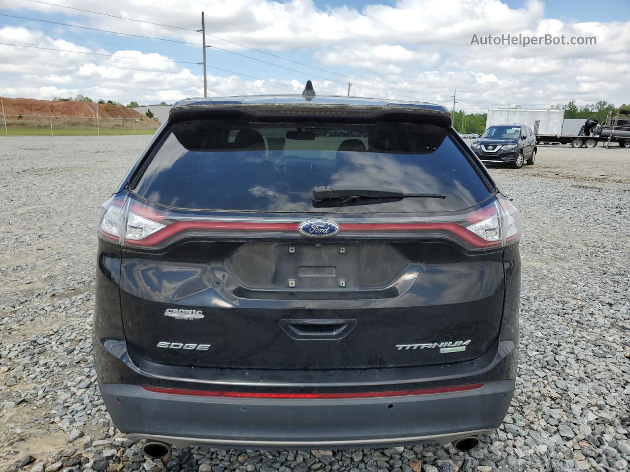 2016 Ford Edge Titanium Черный vin: 2FMPK3K99GBB42602