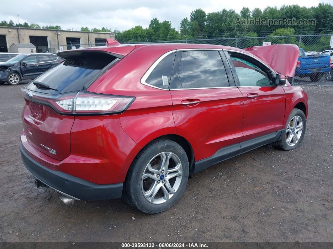 2017 Ford Edge Titanium Red vin: 2FMPK3K99HBB05664