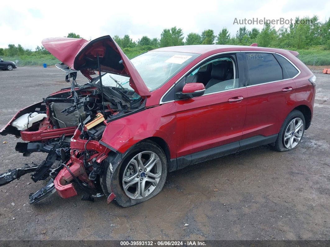 2017 Ford Edge Titanium Red vin: 2FMPK3K99HBB05664