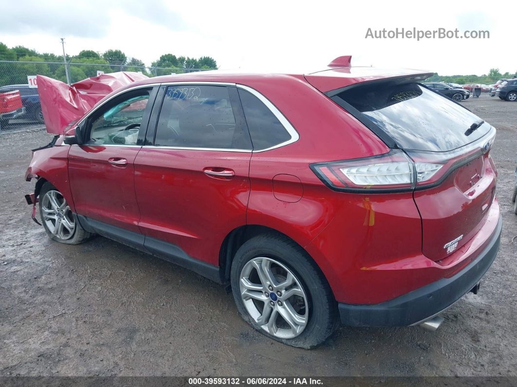 2017 Ford Edge Titanium Red vin: 2FMPK3K99HBB05664