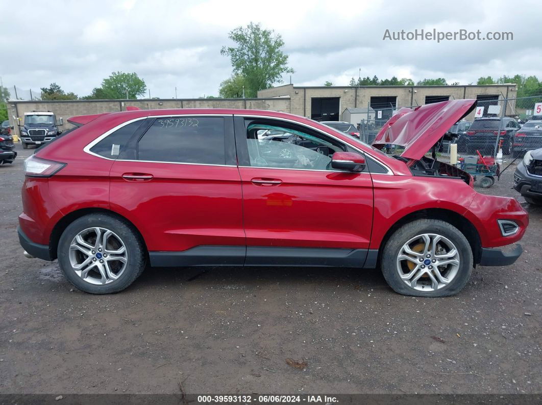 2017 Ford Edge Titanium Red vin: 2FMPK3K99HBB05664