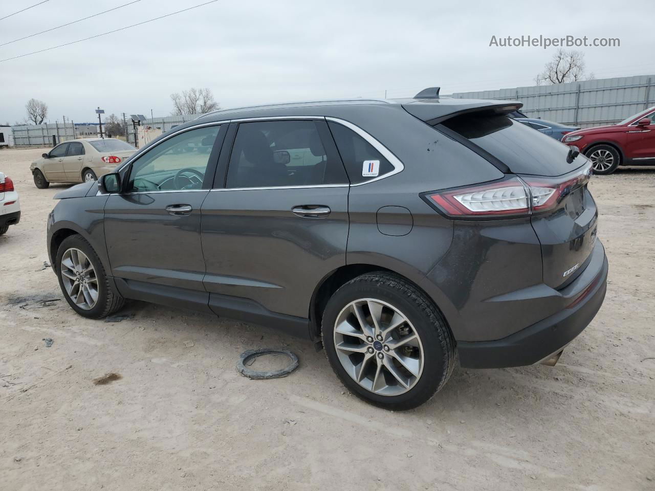 2017 Ford Edge Titanium Gray vin: 2FMPK3K99HBC43897