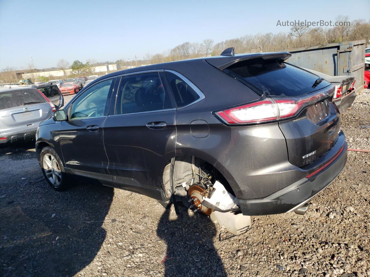 2018 Ford Edge Titanium Gray vin: 2FMPK3K99JBB67572