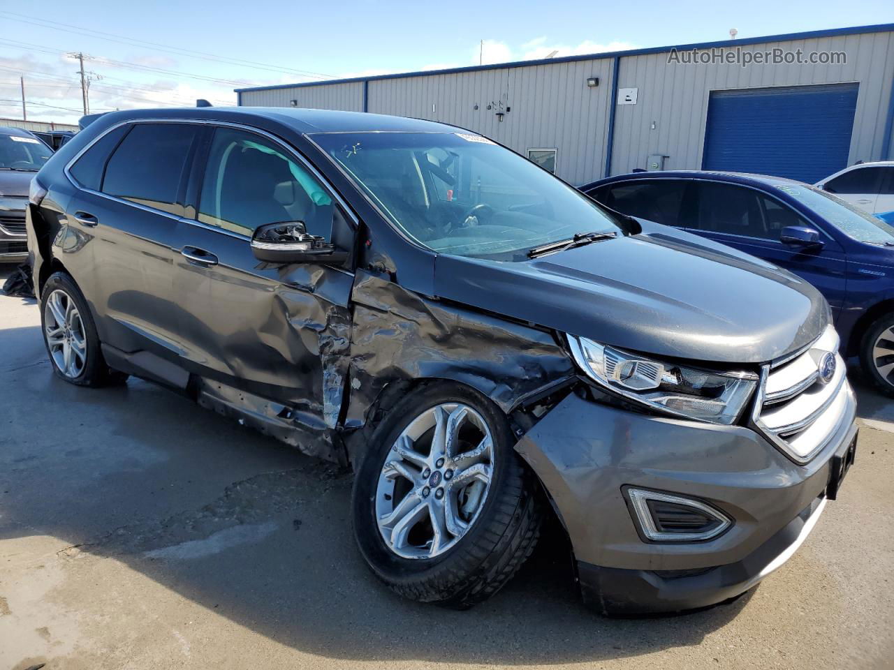 2018 Ford Edge Titanium Gray vin: 2FMPK3K99JBB75803