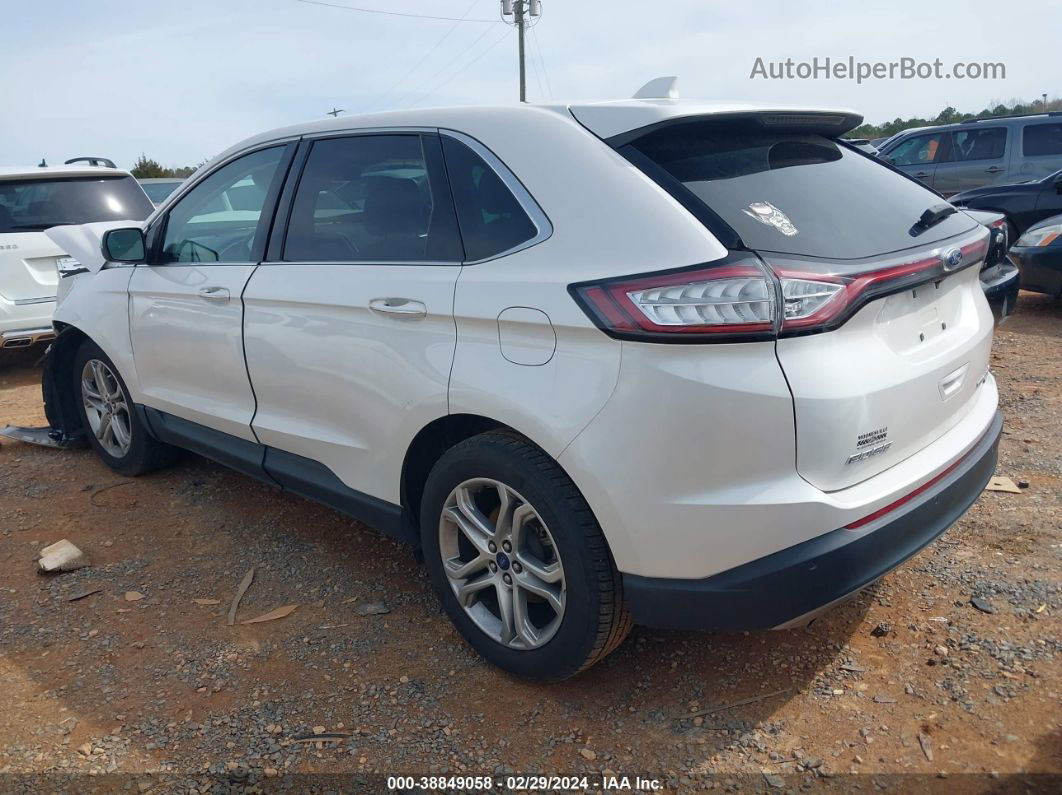 2018 Ford Edge Titanium White vin: 2FMPK3K99JBC35059