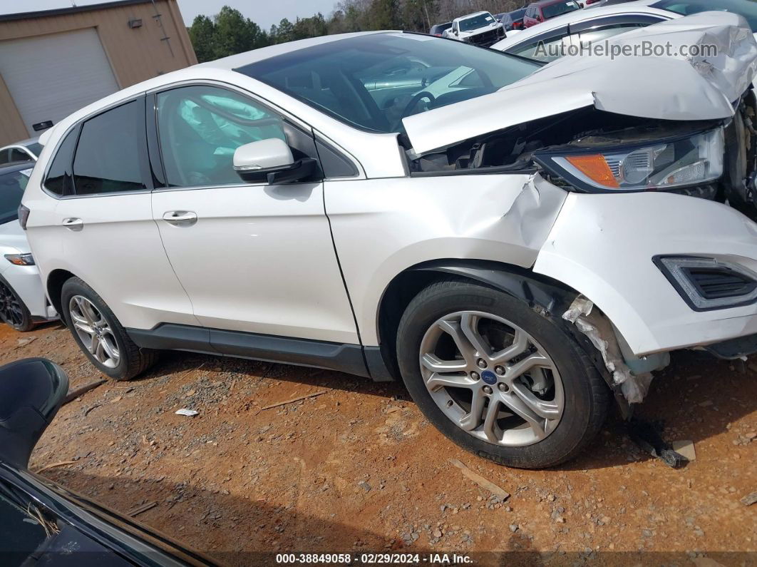 2018 Ford Edge Titanium White vin: 2FMPK3K99JBC35059