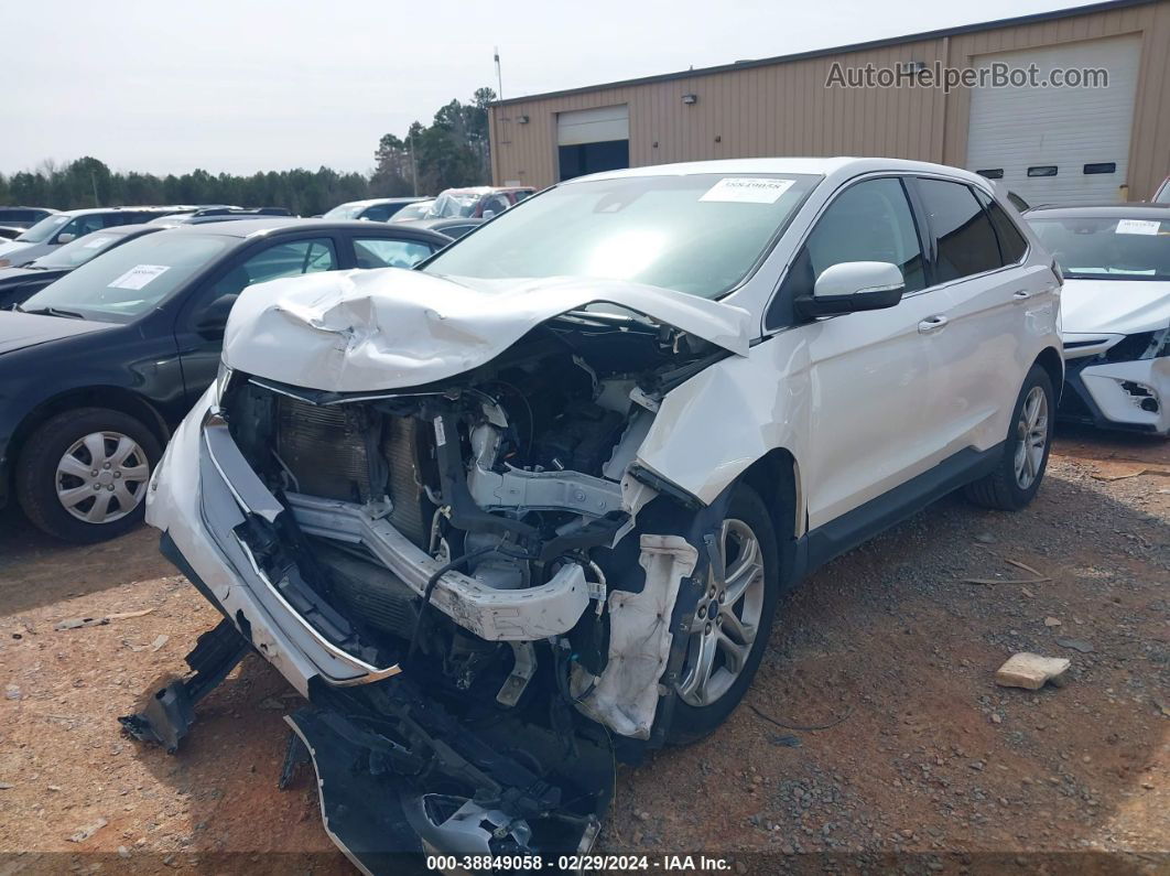 2018 Ford Edge Titanium White vin: 2FMPK3K99JBC35059