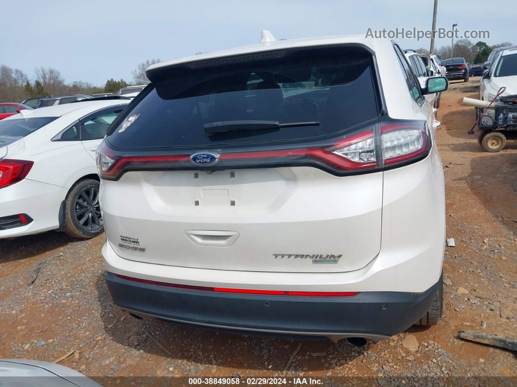 2018 Ford Edge Titanium White vin: 2FMPK3K99JBC35059