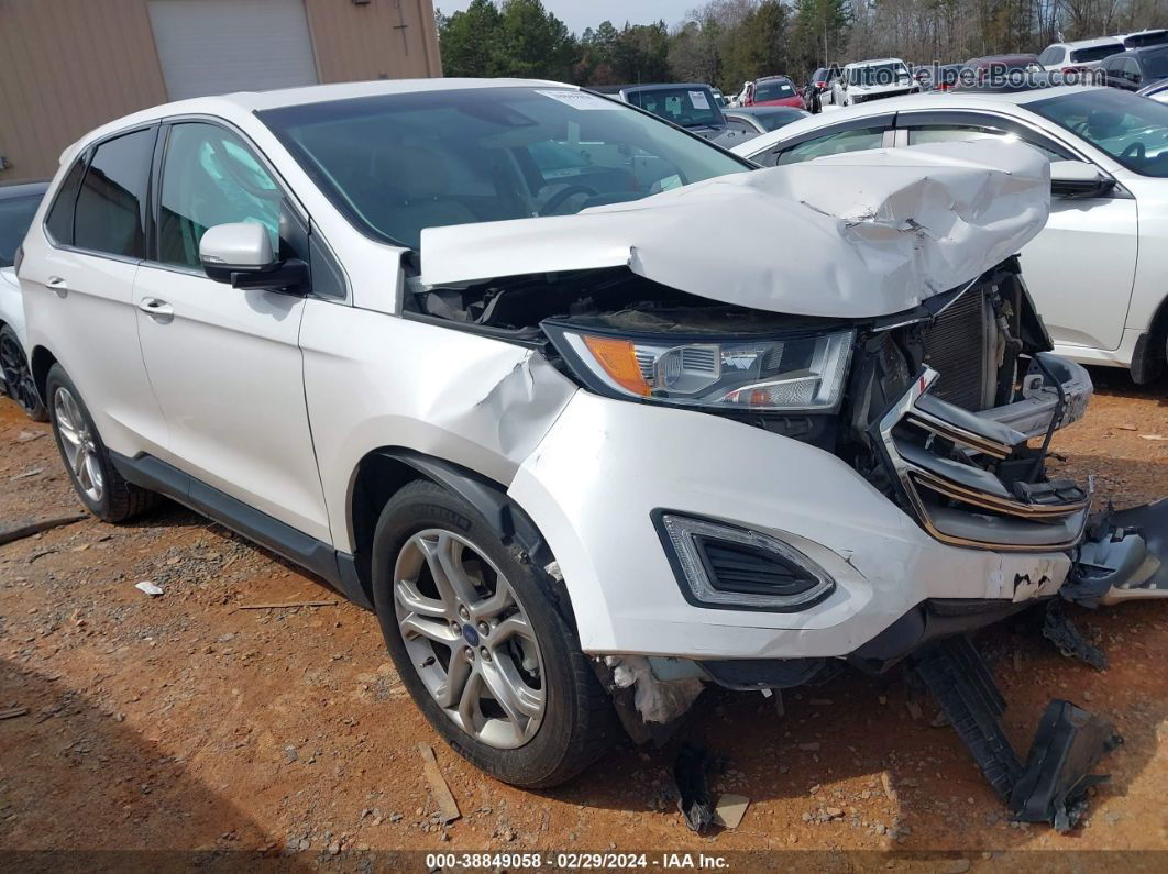 2018 Ford Edge Titanium White vin: 2FMPK3K99JBC35059