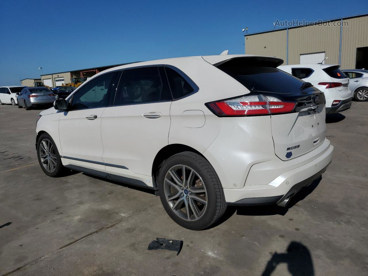 2019 Ford Edge Titanium White vin: 2FMPK3K99KBB27347